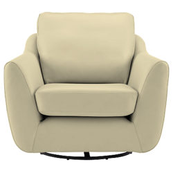 G Plan Vintage The Sixty Seven Leather Swivel Chair Capri Leather Stone